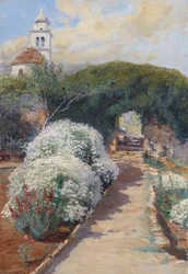 Blooming Monastery Garden in Novi Vinodolski